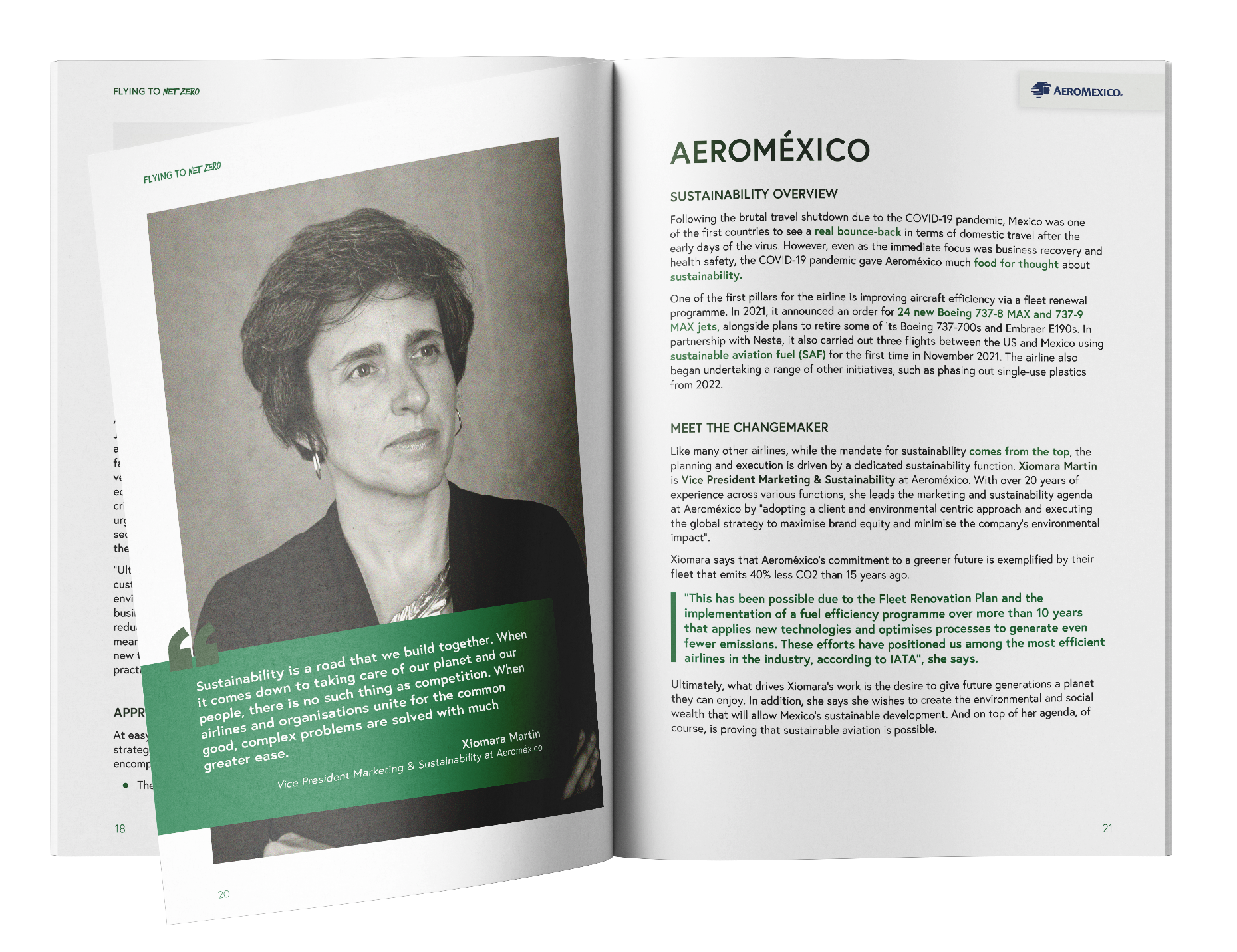 Xiomara Aeroméxico Net Zero