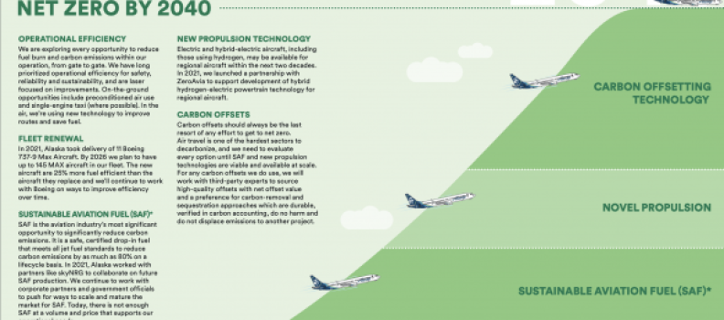 Alaska Airlines gives more details on its 2040 net zero plans